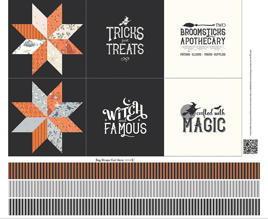 Preorder Apr 2027: Cobweb Cottage Trick-Or-Treat Bag 35 1/2" Panel P19089-PANEL