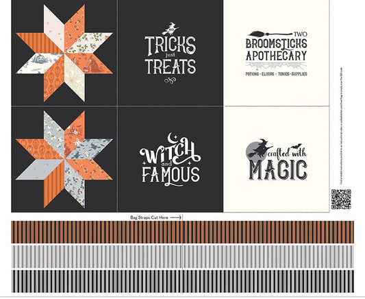 Preorder Apr 2027: Cobweb Cottage Trick-Or-Treat Bag 35 1/2" Panel P19089-PANEL