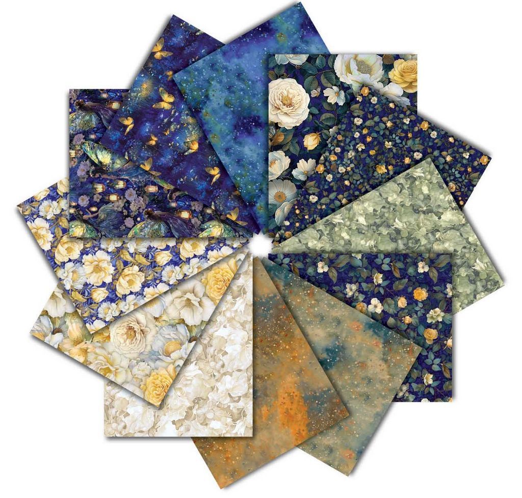 Preorder June 2026: Lumiere FQ Bundle of 12 Prints CPFQ12-CD Lumiere by Timeless Treasures