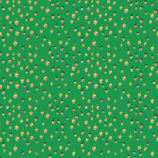 Preorder July 2026: Heather Ross Favorites Jade Field Strawberries 50899D-12 by Heather Ross