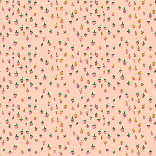 Preorder July 2026: Heather Ross Favorites Blush Field Strawberries 50899D-2 by Heather Ross