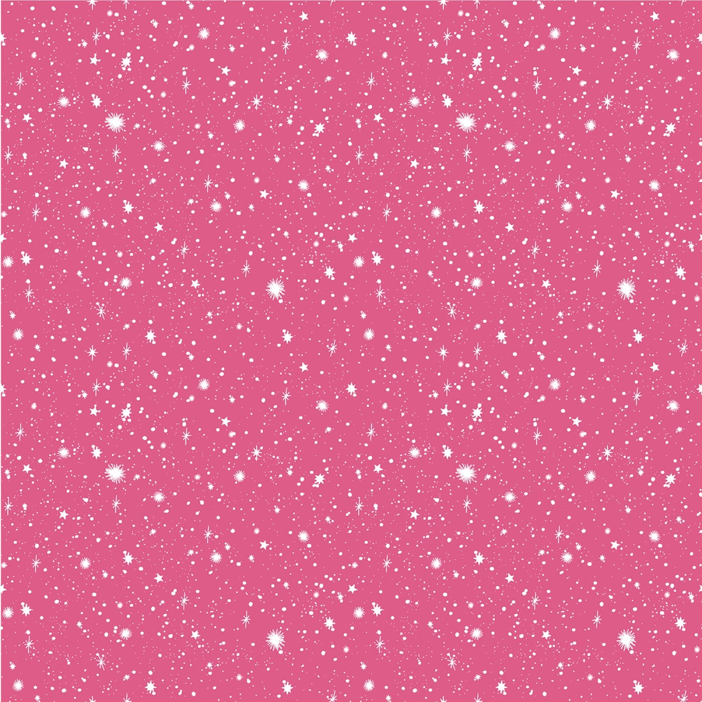 Christmas Village Stars and Snowflakes Pink 53907-5