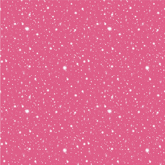 Christmas Village Stars and Snowflakes Pink 53907-5