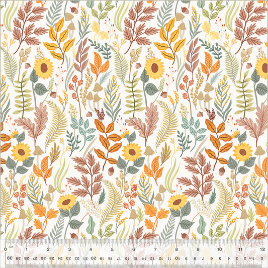 Harvest Gathering Foraged Leaves Cloud White 54079-6