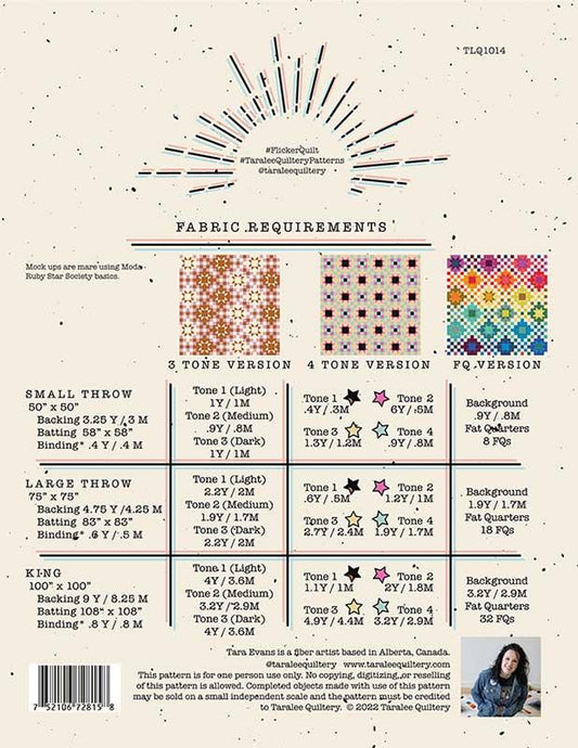 Flicker Quilt Pattern by Tara Lee Quiltery