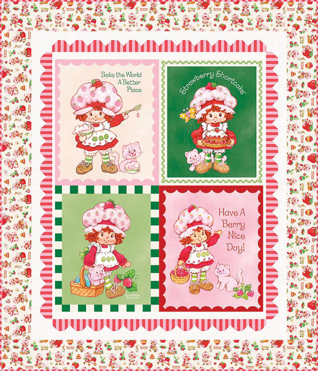 Preorder November 2026: The World of Strawberry Shortcake Panel Quilt Kit KT-18560
