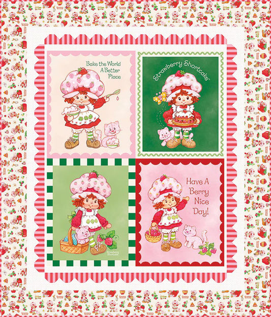 Preorder November 2026: The World of Strawberry Shortcake Panel Quilt Kit KT-18560