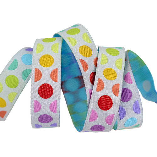 PREORDER ITEM - EXPECTED OCTOBER 2025: Tula Pink Graywork 5/8"  Ribbon Disco Dot Whisper TK.143.16mm.Col.02