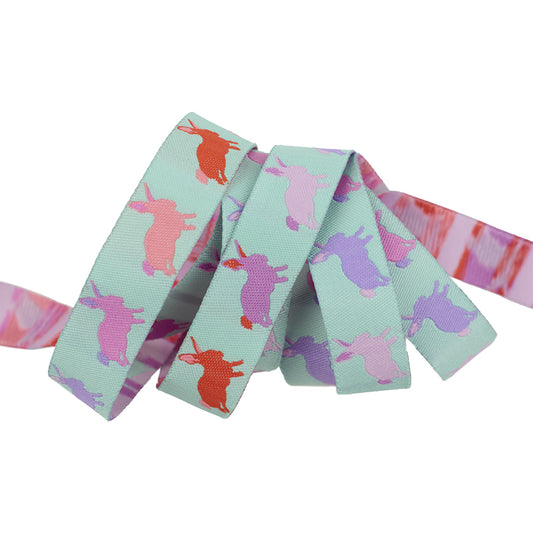 Full Moon Forest by Tula Pink 5/8" Ribbon Hop To It in Blossom TK130.16mm.Col01