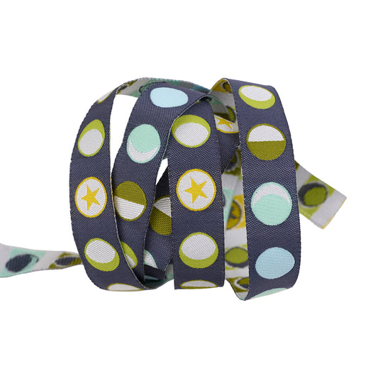 Full Moon Forest by Tula Pink 5/8" Ribbon Phases Starlight TK127.16mm.Col02