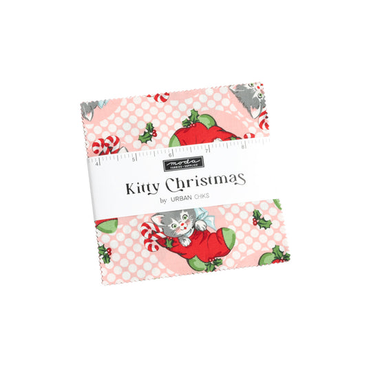 PREORDER ITEM - EXPECTED MAY 2024: Kitty Christmas by Urban Chiks 5" Square Bundle of 42   31200PP Bundle