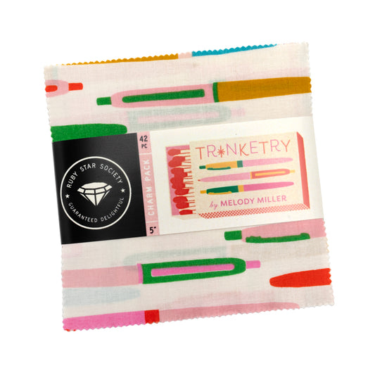 PREORDER ITEM EXPECTED IN FEBRUARY 2026: Trinketry by Melody Miller of Ruby Star Society 5" Squares Bundle of 42 Pieces RS0109PP Cotton Woven
