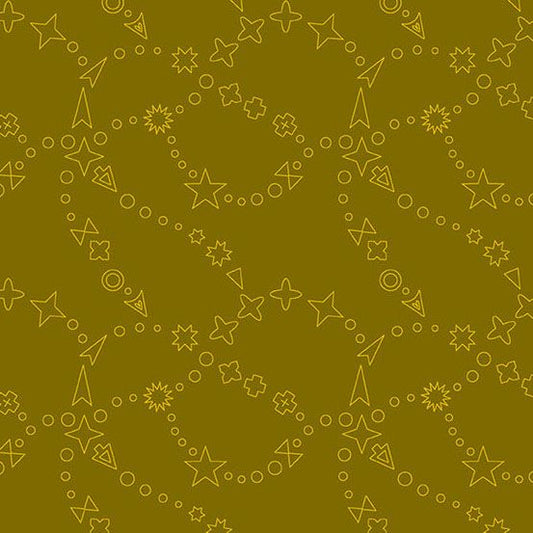 Preorder August 2026: Color Camp Grove Glass Trailmap Dark Gold 10421-Y by Alison Glass