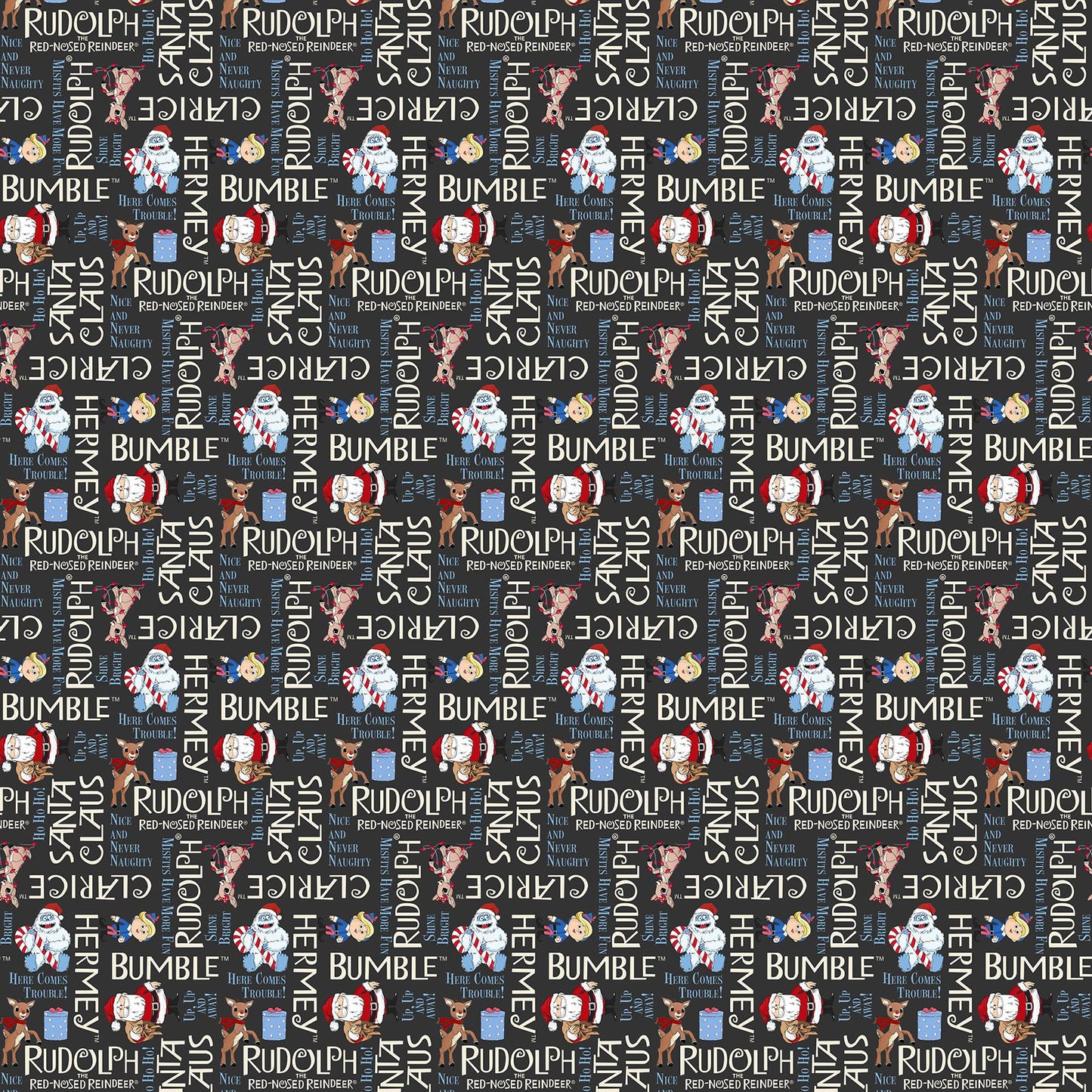 PREORDER ITEM-EXPECTED JUNE 2026: Rudolph the Red Nosed Reindeer RD1006-96 Northcott Cotton Woven