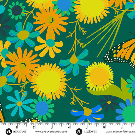 Preorder August 2026: Redwood 108" Wideback Monarch Grove AW-10464-G by Alison Glass