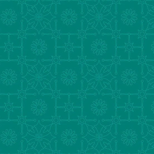 Preorder August 2026: Color Camp Grove Glass Leatherwork Dark Teal 10429-T by Alison Glass