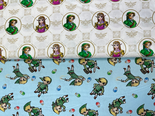 Licensed Video Games Link and Zelda Ocarina of Time    79357-A620710 Cotton Woven Fabric