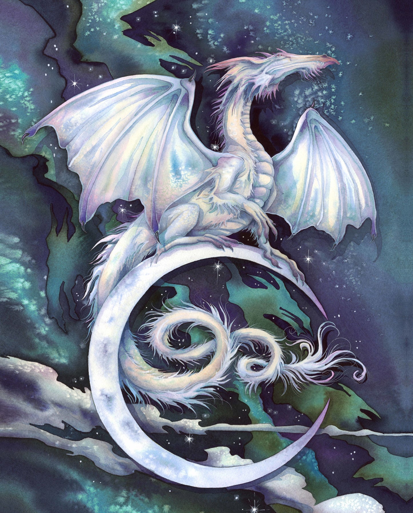 PREORDER ITEM-EXPECTED FEBRUARY 2026: Mystic Dragon by Jody Bergsma 36" Panel Mystic Dragon DDC12588 Midnite Cotton Woven Fabric
