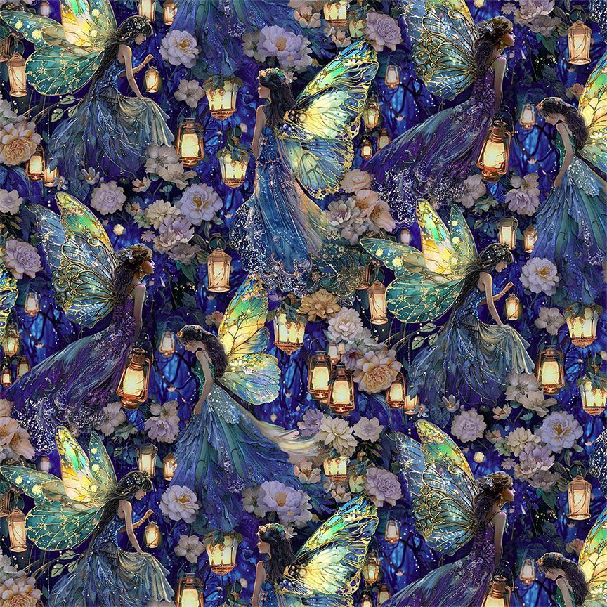 Preorder June 2026: Lumiere Lantern Fairy Floral Fleur-CD4351 Mult by Timeless Treasures