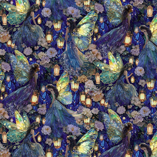 Preorder June 2026: Lumiere Lantern Fairy Floral Fleur-CD4351 Mult by Timeless Treasures