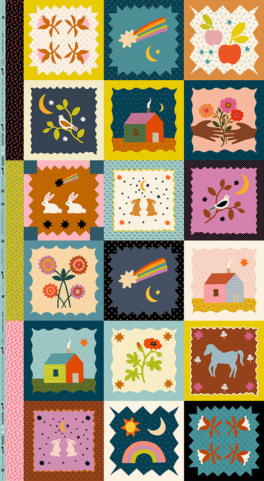 PREORDER ITEM EXPECTED IN MARCH 2026: Mystic Fable by Alexia Marcelle Abegg of Ruby Star Society 81" Panel Fable Galaxy    RS4145.11 Cotton Woven Panel