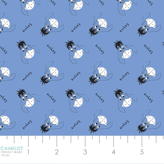 New Arrival:  Licensed Disney Winnie the Pooh All About Me All About Eeyore Blue    85430704-1 Cotton Woven Fabric