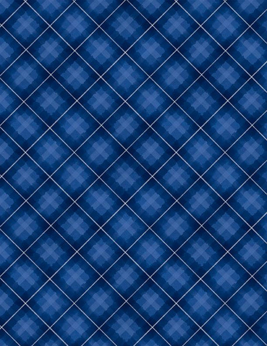 Preorder June 2026: Let It Snow-Man Plaid Dark Blue 27759-441 by Danielle Leone