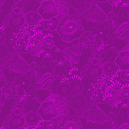 Preorder September 2026: Color Camp Bloom Glass Tangle Dark Amethyst 10420-P by Alison Glass