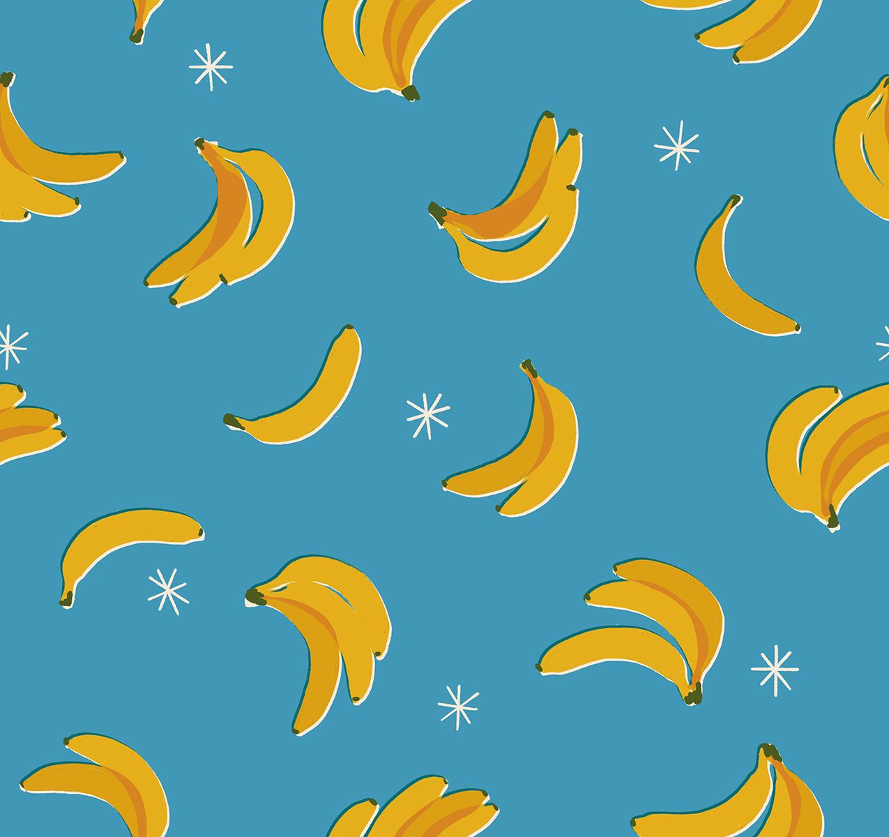 Preorder March 2027: Sparkle Shopper Bananas Vintage Blue RS0129 18 by Melody Miller