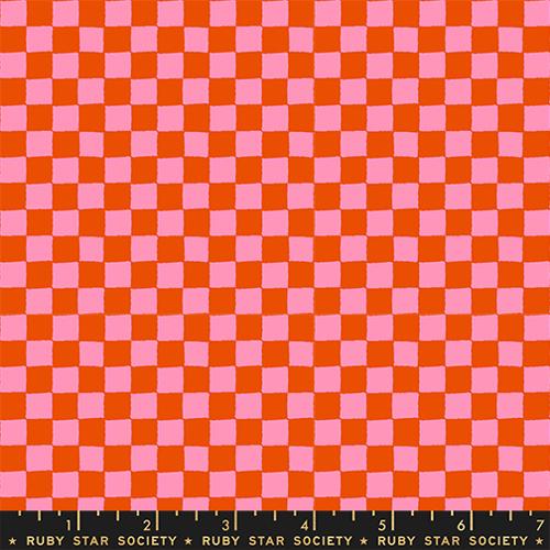 Preorder October 2026: 1-800-Calico Block Print Checks and Plaids Blender Warm Red RS4167 12 by Alexia Marcelle Abegg of RSS