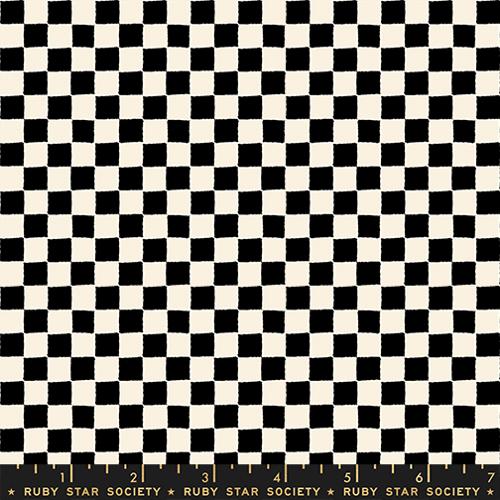 Preorder October 2026: 1-800-Calico Block Print Checks and Plaids Blender Black RS4167 18 by Alexia Marcelle Abegg of RSS