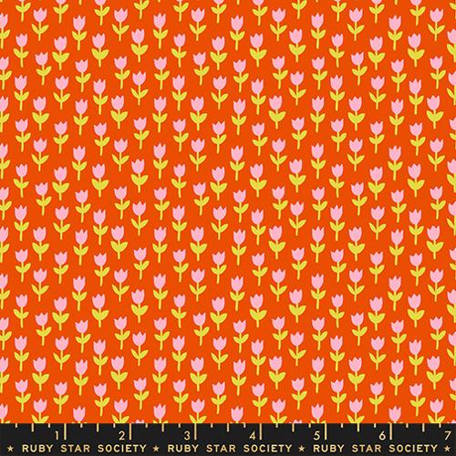 Preorder October 2026: 1-800-Calico Tulip 30's and Retro Floral Blender Warm Red RS4169 13 by Alexia Marcelle Abegg of RSS