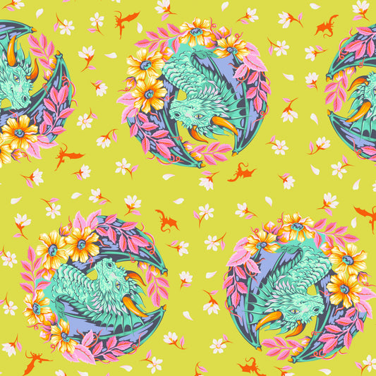 Preorder October 2026: Legendary Tula Pink Dragon Ball She PWTP282.Apple Fabric