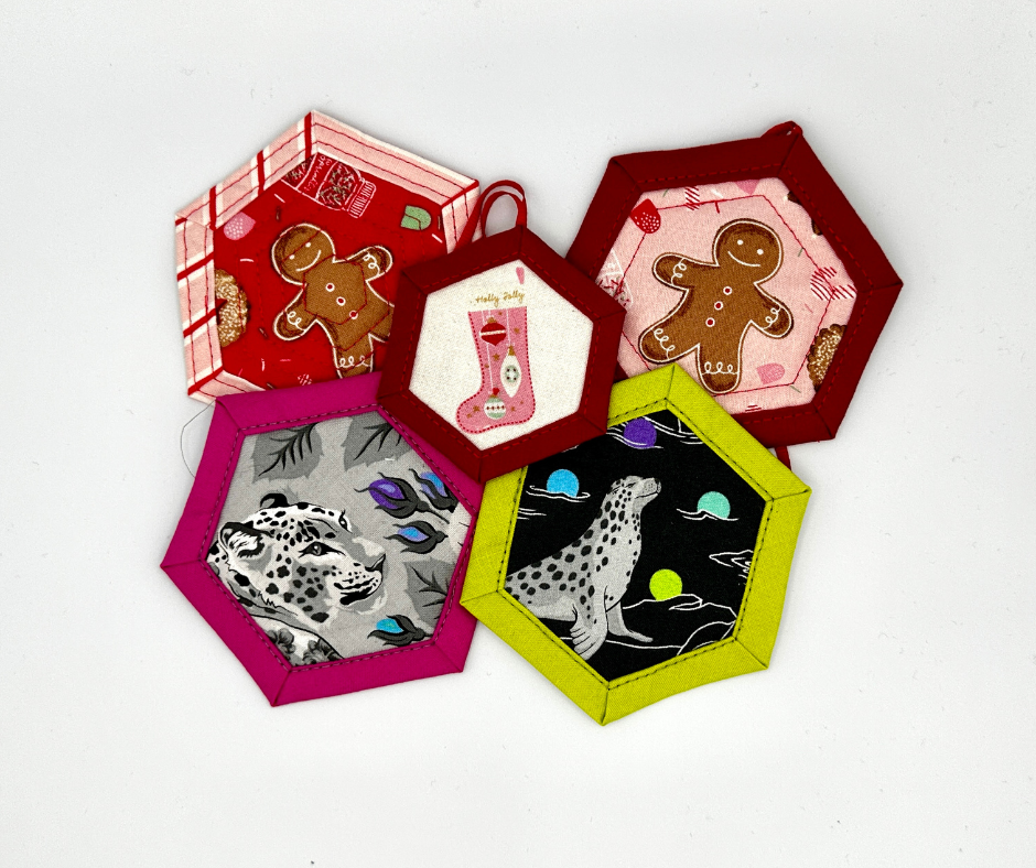 December 2025: Quilt-As-You-Go Hexagon Ornament Virtual Workshop