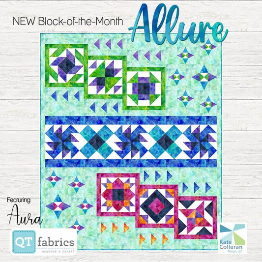 Allure Quilt Kit by Kate Colleran Featuring AURA from QT Fabrics