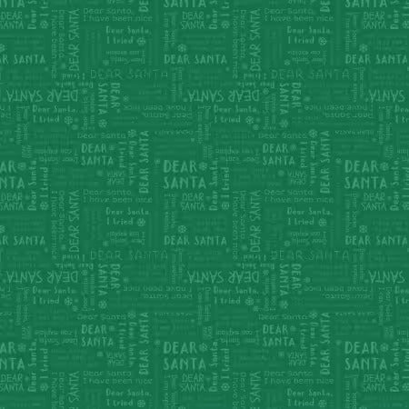 Preorder July 2026: Letters to Santa Green Letters to Santa 19010205-02 by Camelot Fabrics