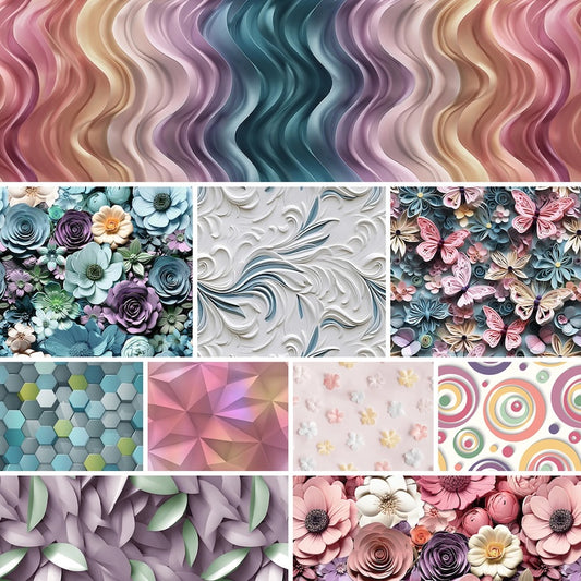 PREORDER ITEM - EXPECTED MARCH 2026: Another Dimension by Funny Girl Digital Fat Quarter Bundle of 10 Prints ADFQ Bundle