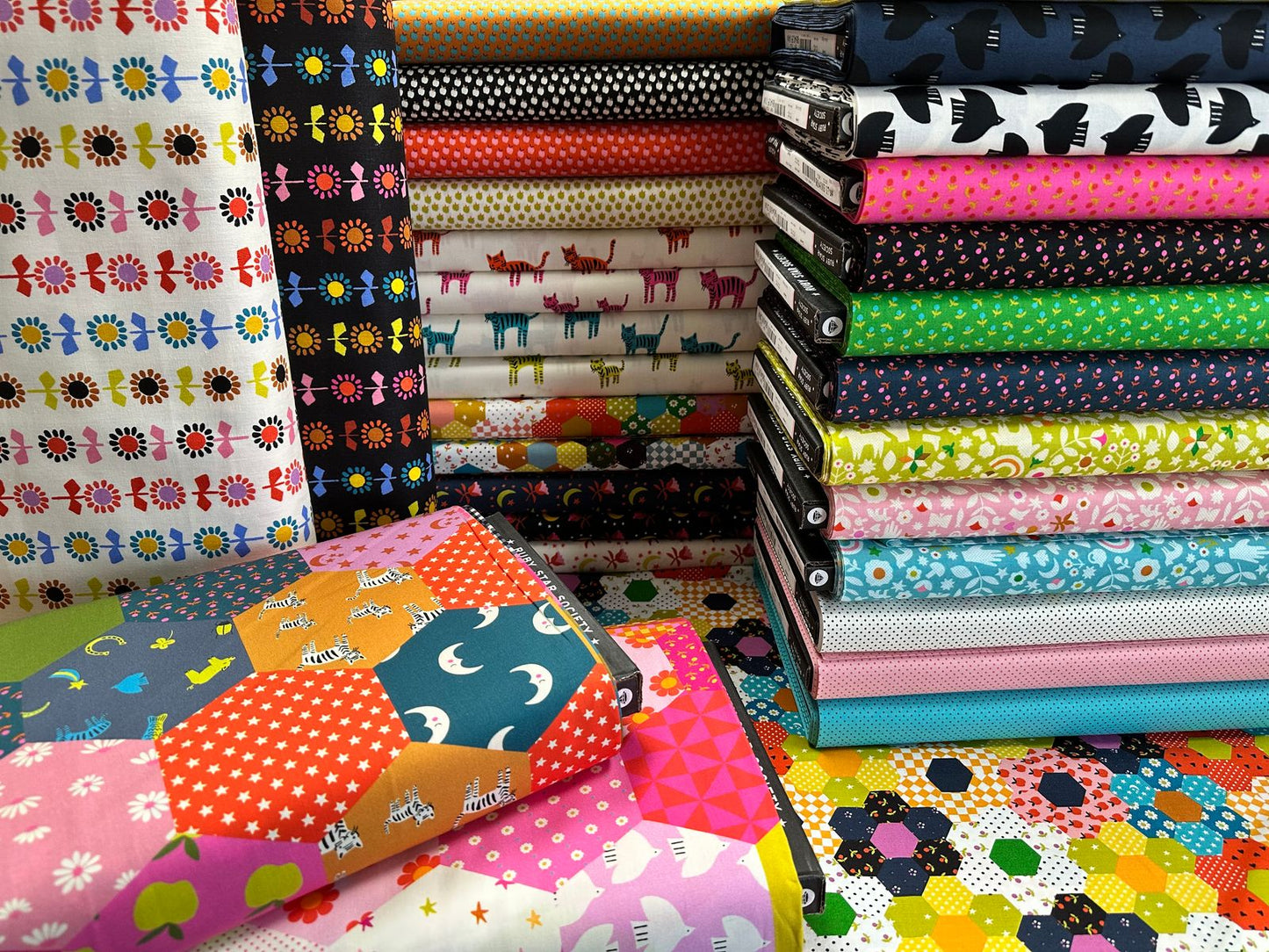 Catnap by Alexia Marcelle Abegg of Ruby Star Society Mini Dot Rosebud RS4102.21 Cotton Woven Fabric