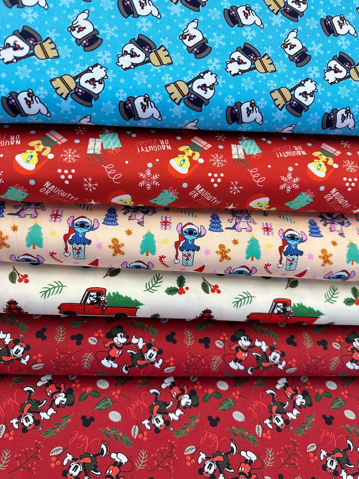 Licensed Character Winter Holiday IV Chibi Frosty Poses Toss Blue    23170218-01 Cotton Woven Fabric