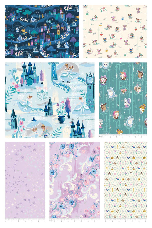 Preorder Sept 2026: Wishes Full Yard Bundle of 7 Prints Plus a Panel Powder 1YD-18070P-8 by Jill Howarth