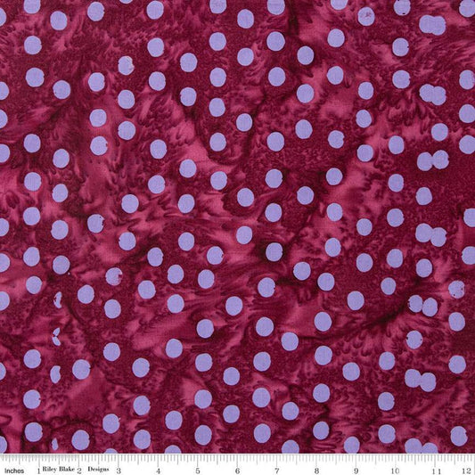 Expressions Batiks Elementals Polka Pop Berry Persimmon BT23052-208