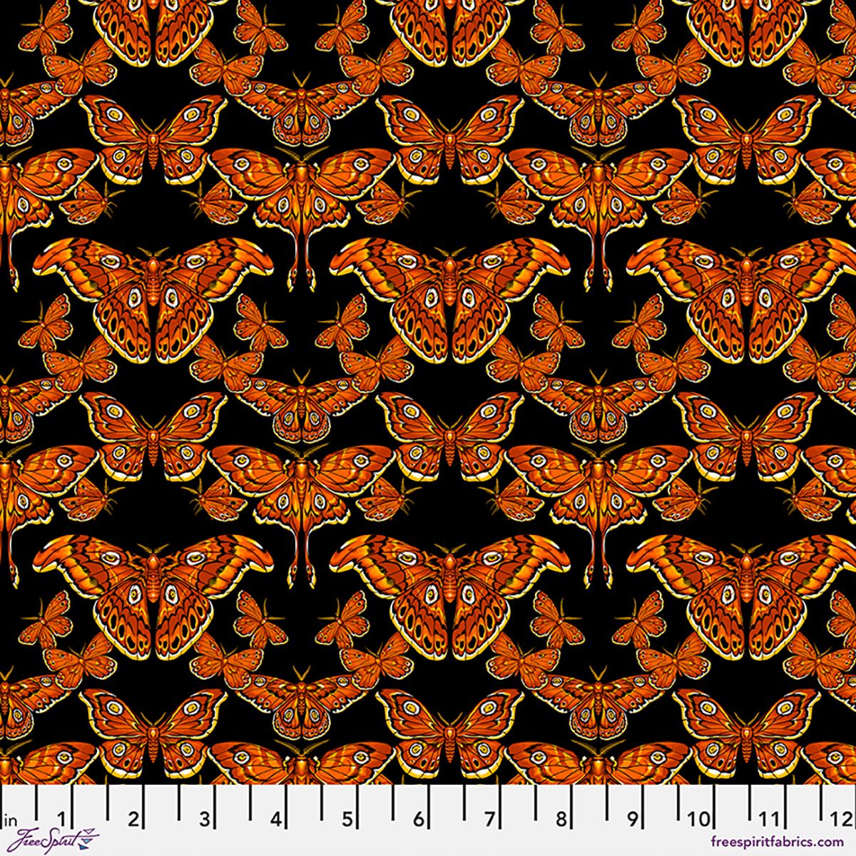 Preorder May 2027: Nocturnal Forest by Club Hauer Flutter PWRH159.Black Fabric