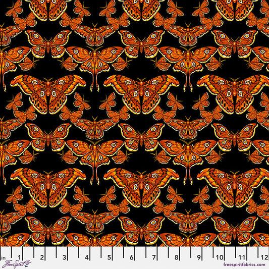 Preorder May 2027: Nocturnal Forest by Club Hauer Flutter PWRH159.Black Fabric