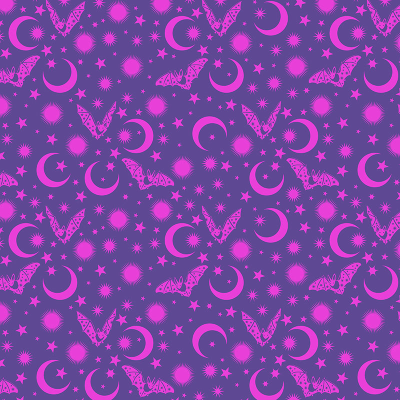 De La Luna by Tula Pink  Batty Clairvoyant  PWTP114.Clairvoyant   Cotton Woven Fabric