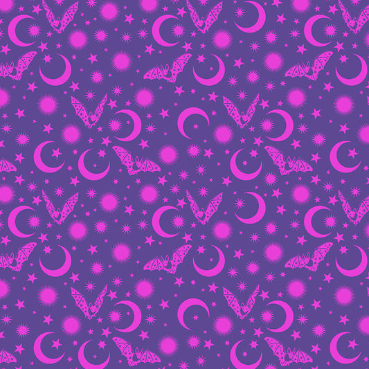 De La Luna by Tula Pink  Batty Clairvoyant  PWTP114.Clairvoyant   Cotton Woven Fabric