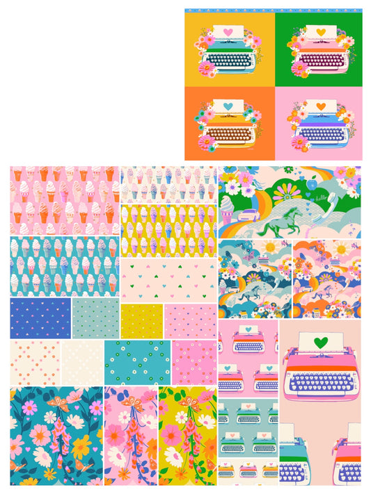 PREORDER ITEM - EXPECTED SEPTEMBER 2025: Best Day Ever by Melody Miller of Ruby Star Society Fat Quarter Bundle of 23 Prints + 1 Panel   RS0102FQ Bundle