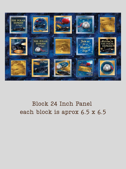 Preorder April 2027: The Polar Express Boxes Blue 24" Panel 15481-54