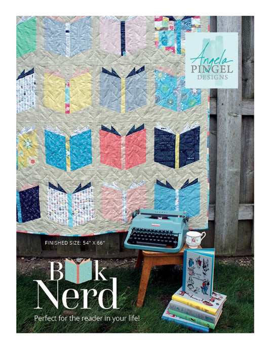 Lilypad Book Nerd Quilt Pattern Designed by Angela Pingel of Angela Pingel Designs PBN105