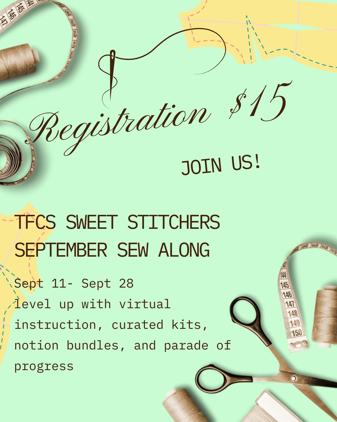 Sweet Stitchers September Sew-Along Registration and Paper Pattern for Bountiful by Busy Hands