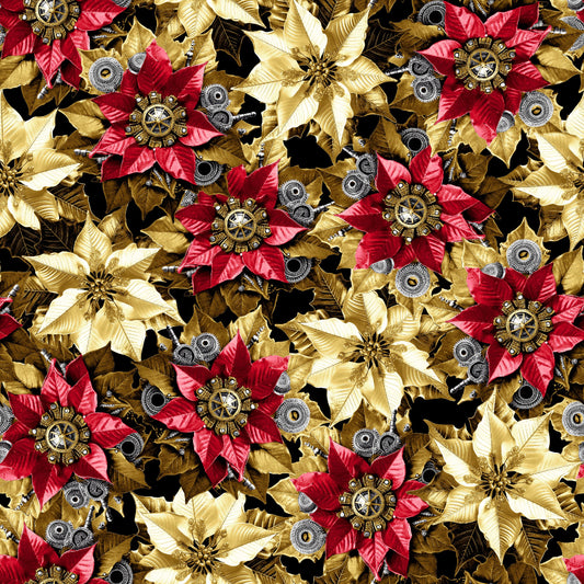Preorder July 2026: Gears and Garland Steampunk Poinsettias 4826-88 Urban Essence Designs